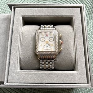 Michele women’s watch two-toned signature deco